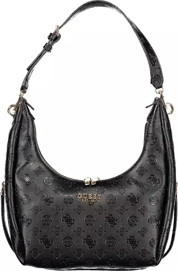 Black Polyurethane Women's Handbag