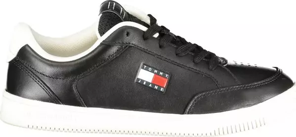 Black Polyurethane Men Sneaker