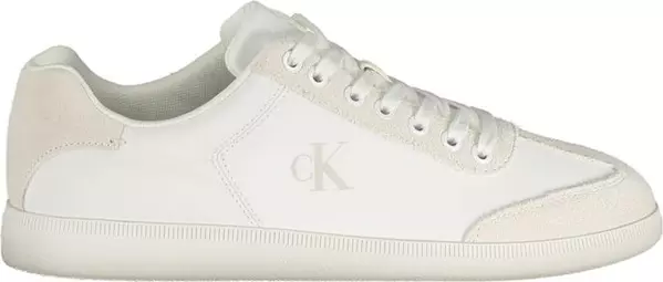 White Polyester Men's Sneaker