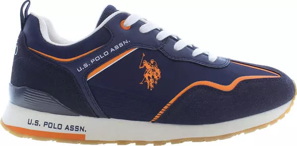 Blue Polyester Athletic Sneakers