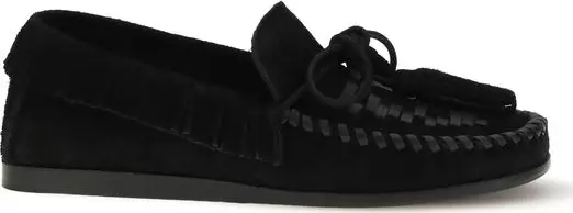 Black Calf Leather Bos Taurus Slip-On Loafers