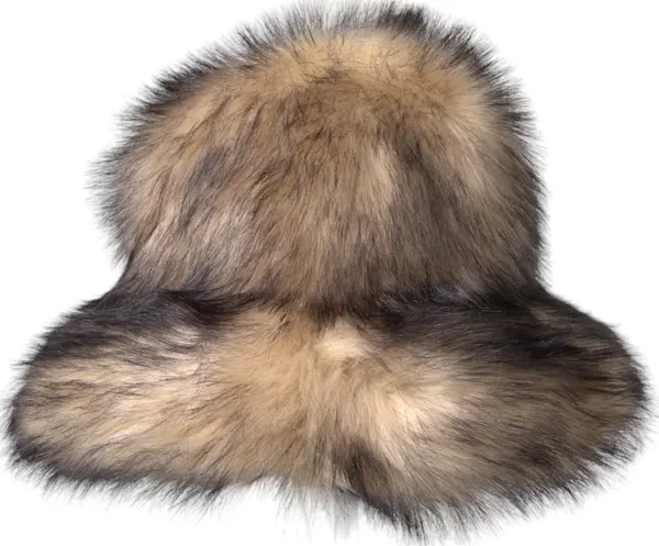 Brown Faux Fur Modacrylic Fedora Hat