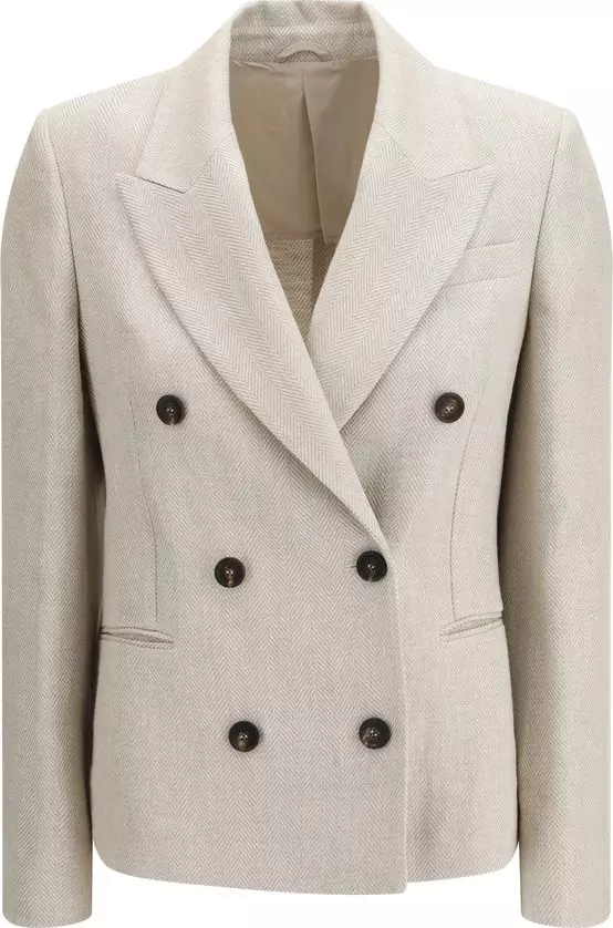 Beige Linen Blazer