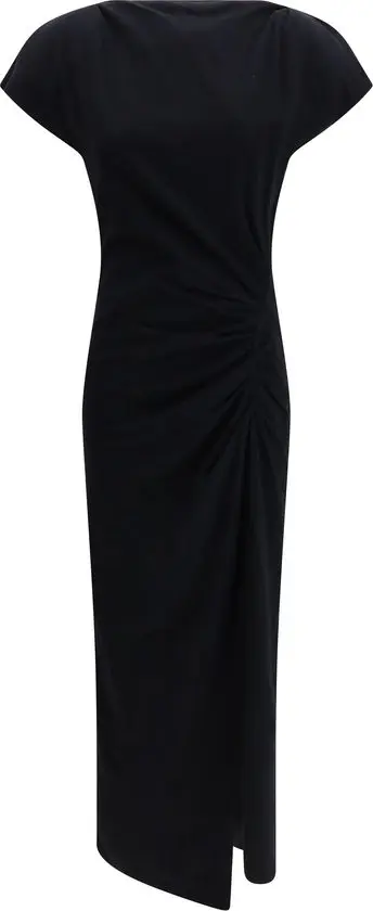 Black Cotton Casual Dress