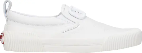 White Leather Slip-On Loafers