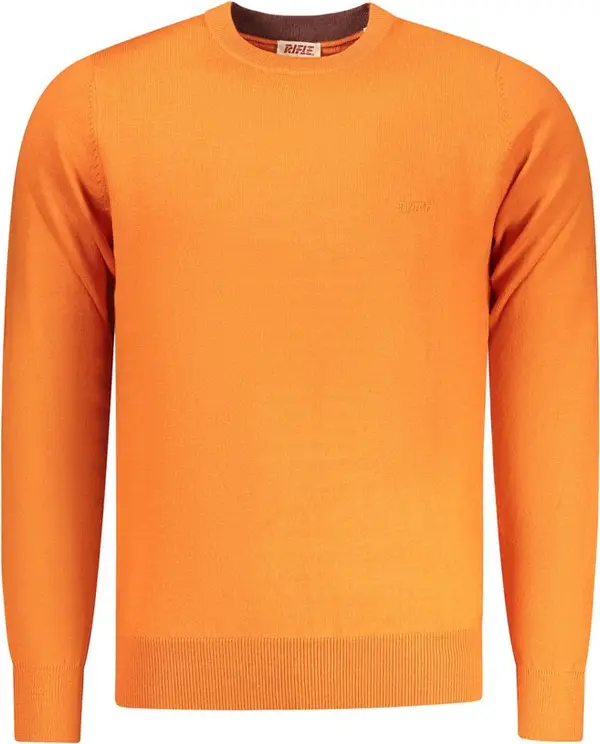 Arancione Polyester Mens Sweater