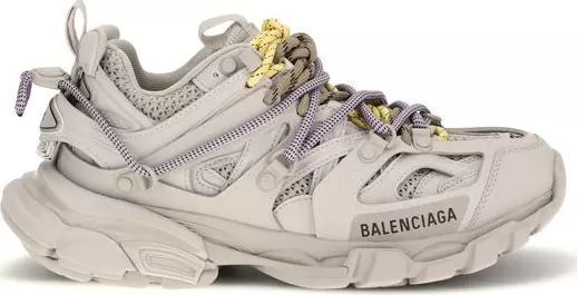 Gray Polyester Athletic Sneakers