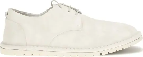 Beige Calf Leather Bos Taurus Oxfords And Derbies