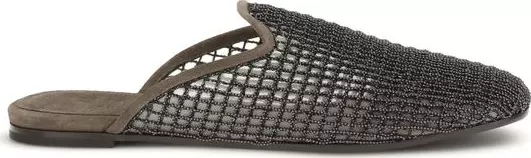 Gray Calf Leather Bos Taurus Mules