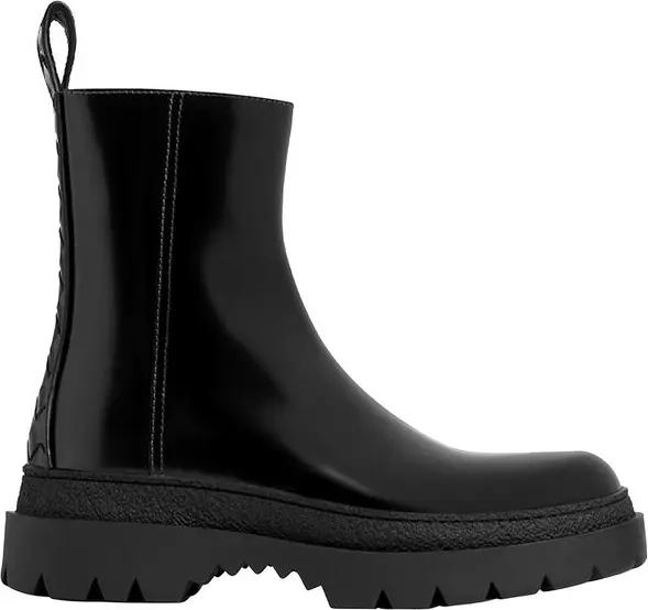 Black Calfskin Chelsea Boots