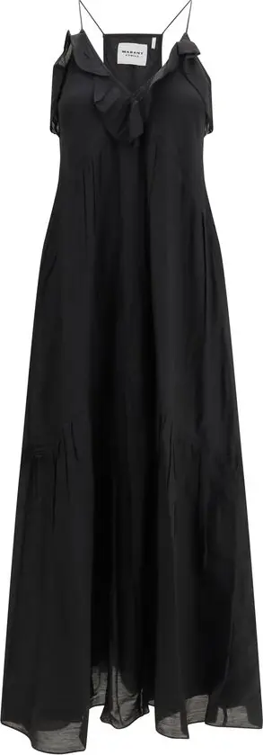 Black Cotton Casual Dress