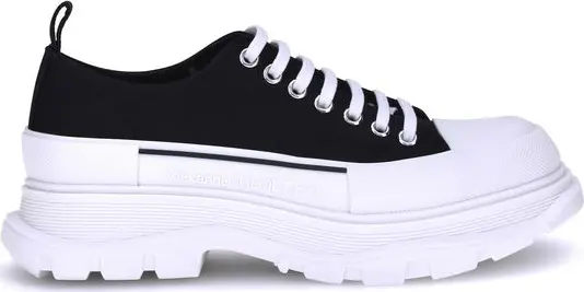 Black Canvas Chunky Sneakers
