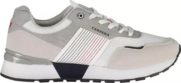 White Polyurethane Men Sneaker