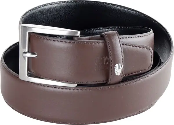 Brown Leather Calfskin Belt