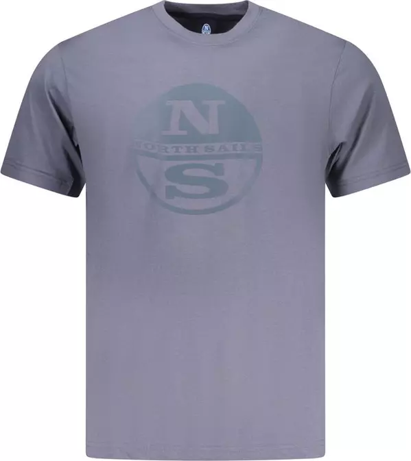 Blue Cotton Men T-Shirt