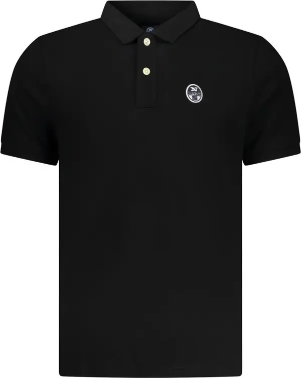 Black Cotton Mens Polo Shirt
