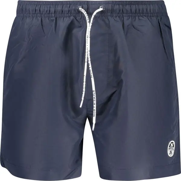 Blu Polyester Men Swim Boxer