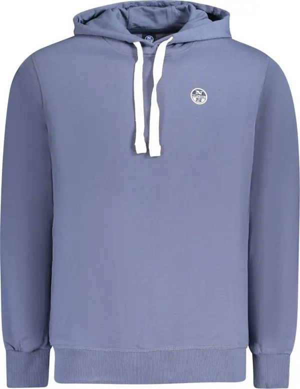 Blue Cotton Men Sweater