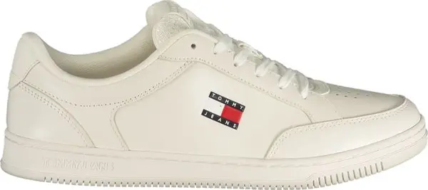 White Polyurethane Men Sneaker