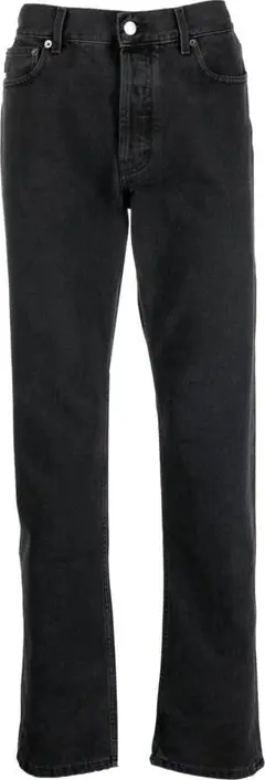 Black Cotton Slim Fit Jeans