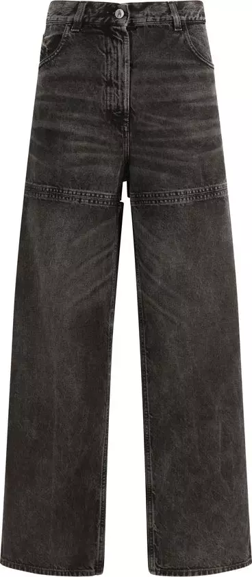 Black Cotton High-Waisted Jean