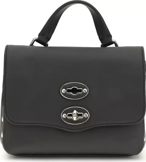 Black Calf Leather Bos Taurus Handbag