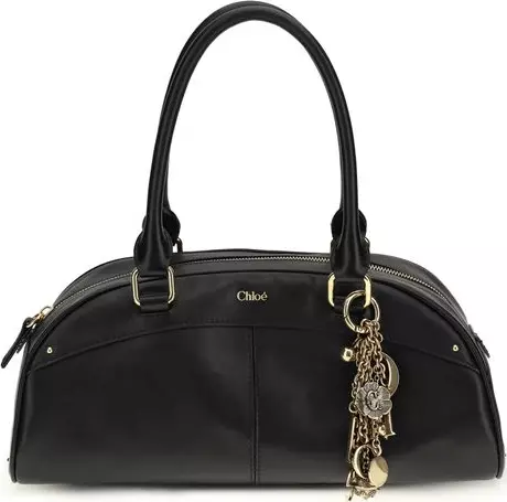 Black Calf Leather Bos Taurus Handbag