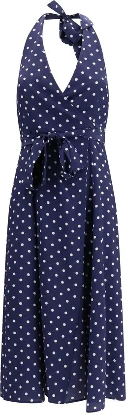 Blue Silk Casual Dress