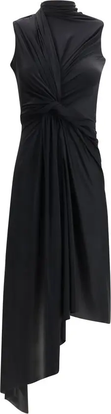 Black Polyamide Casual Dress