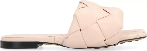 Multicolor Leather Flat Sandals