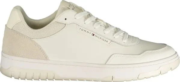 White Polyurethane Men's Sneaker