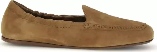 Brown Calf Leather Bos Taurus Slip-On Loafers