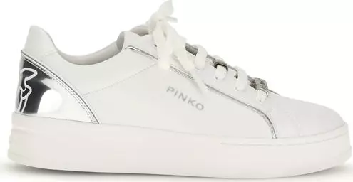 White Calf Leather Bos Taurus Low Top Sneakers