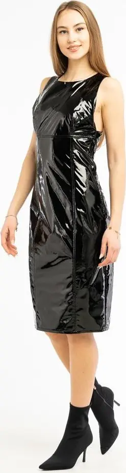 Black Polyethylene Cocktail Dress