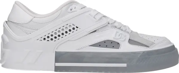 White Leather Low Top Sneakers