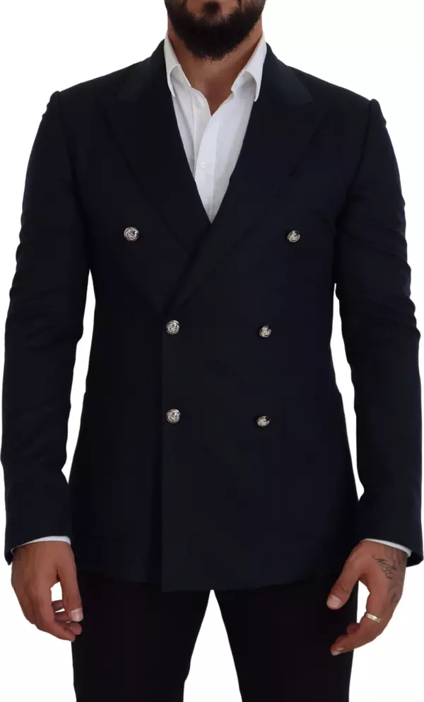 Blue Double Breasted Formal Coat Blazer