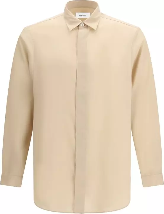 Beige Tencel Dress Shirt