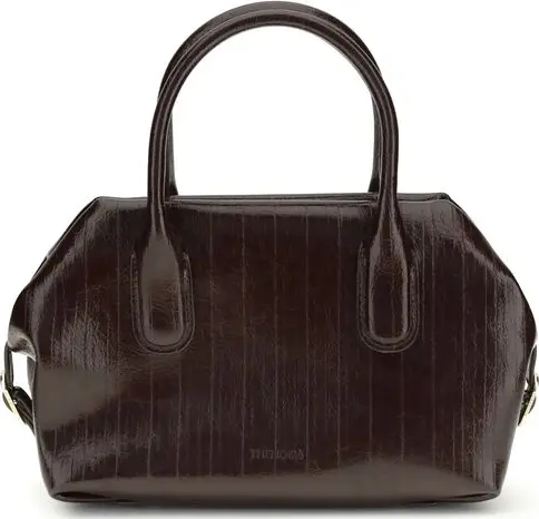 Brown Polyethylene Shoulder Bag