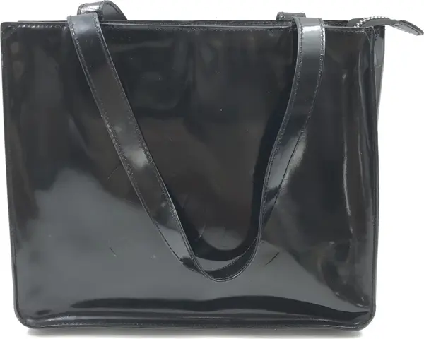 Black Patent Leather Tote