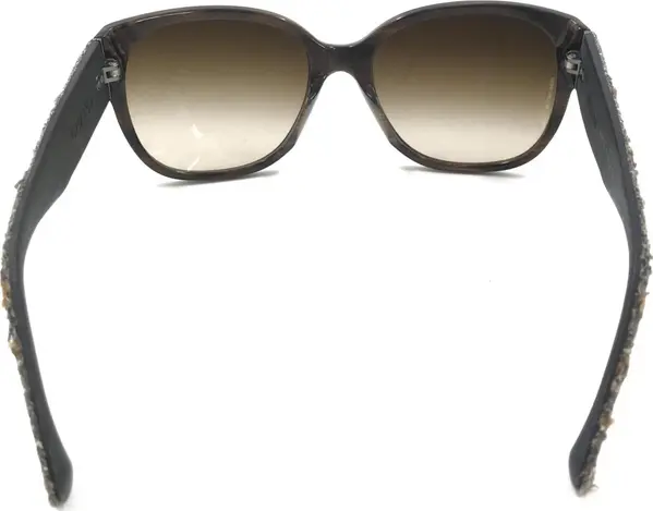 Brown Frame With Tweed Accents Sunglasses