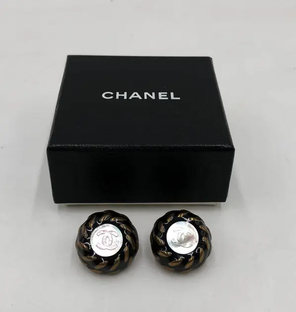 CC Button Clip-On Earrings