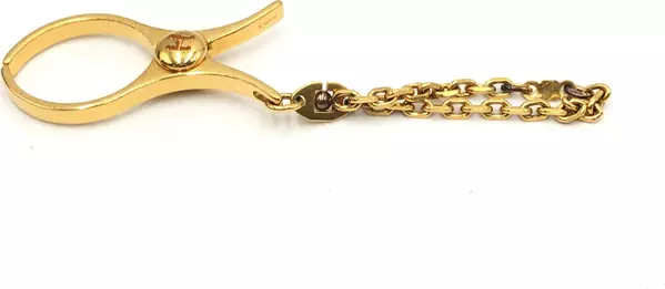 Gold Metal Glove Holder Keychain