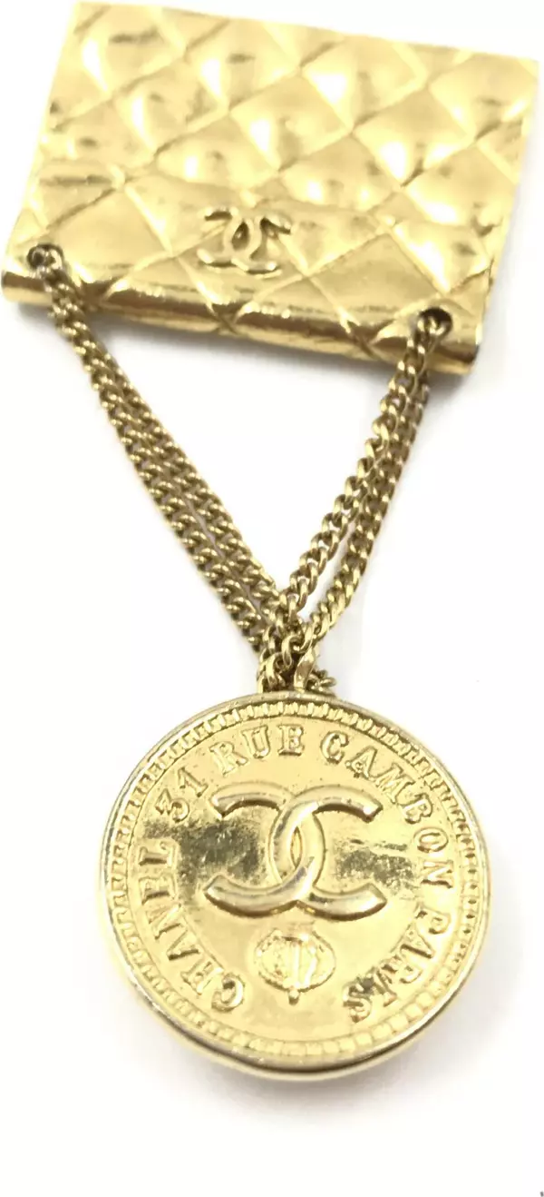 Gold Plated Bag Motif Brooch