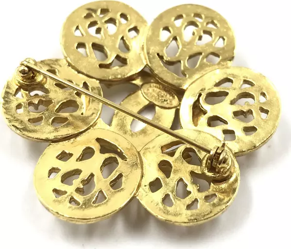 Chanel Costume Jewlery Vintage Brooch Coco Medallian