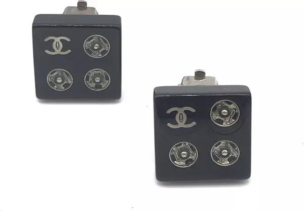 Coco Mark Square Clip-On Earrings