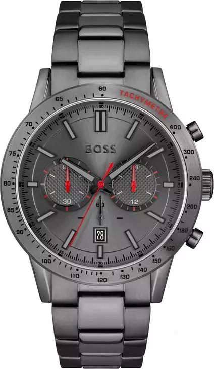 Gray Stainless Steel Dress Watch