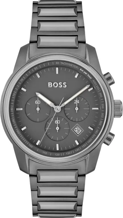 Gray Stainless Steel Dress Watch