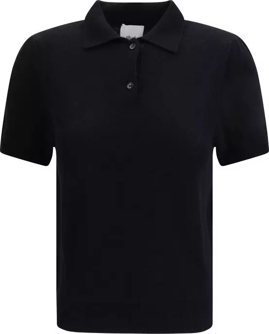 Black Cashmere Polo Shirt