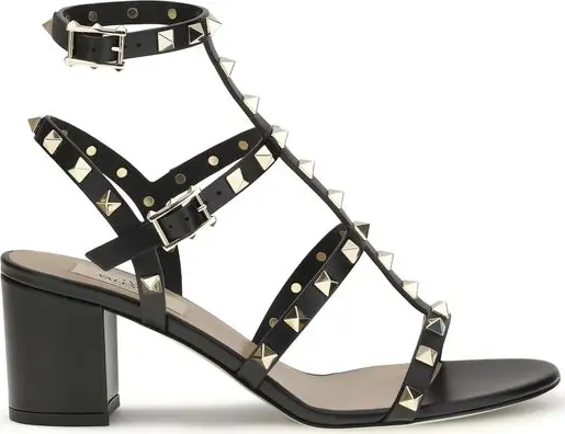 Black Calf Leather Bos Taurus Platform Sandals