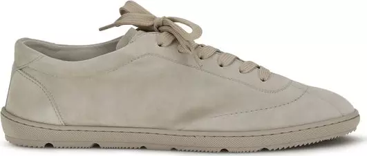 Beige Calf Leather Bos Taurus Low Top Sneakers